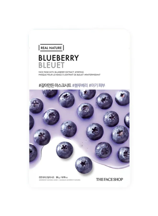 THE FACE SHOP Thefaceshop Real Nature Blueberry Face Mask(Gz)